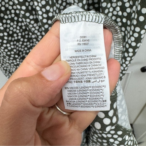 Boden Hunter Green and White Polka Dot Midi Dress - Picture 6 of 9